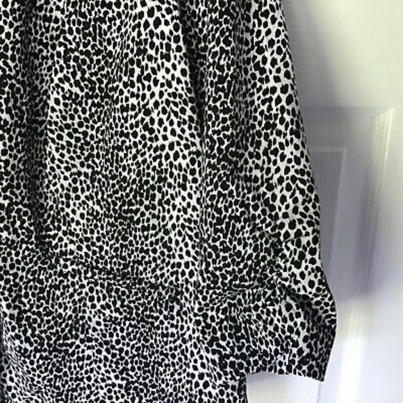 Avenue 14 16 Black Animal Print Blazer Stretch - Picture 3 of 10